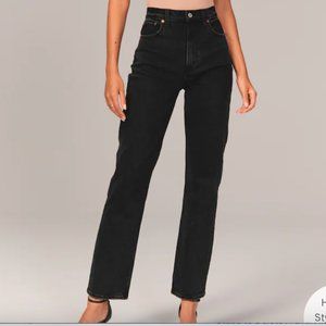 Black 90s Ultra High Rise Straight Jeans (short length) (new with one tag)